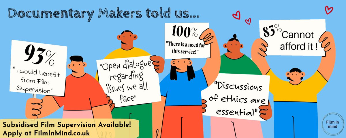 Film In Mind,  provides therapeutic support for the film industry across continents, can offer subsidised Film Supervision for up to 50 documentary filmmakers anywhere in the world!
buff.ly/3Ht7jvE