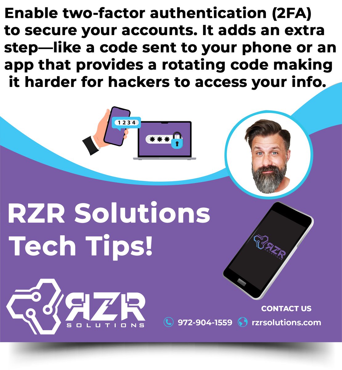 RZRSolutions's tweet photo. Boost your security with expert IT solutions from RZR Solutions. Need help with setup or have questions? We're here to assist!

Reach out today:
📞 972-904-1559
💻 https://t.co/MHnigqfMis https://t.co/EvKvF4WOTc
