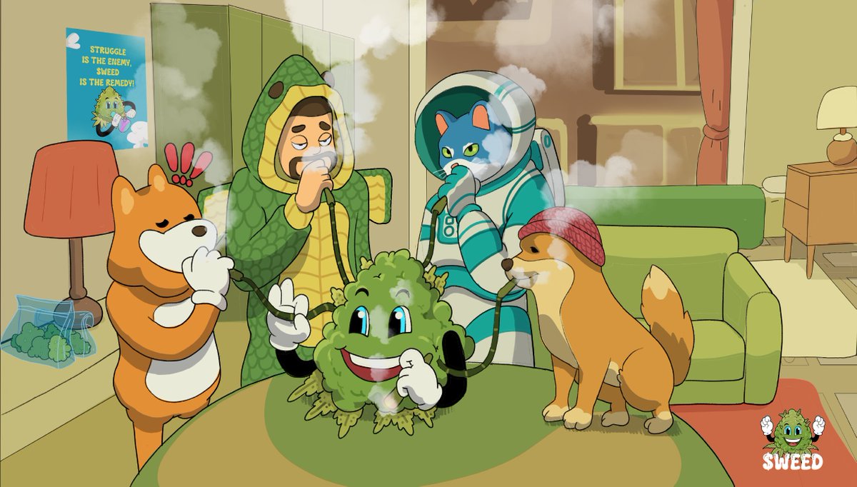 WeedMemeCoin420's tweet photo. The smoke cleared, and just like that, their next big ideas lit up 💚 @toly @dogwifcoin @weremeow @bonk_inu https://t.co/Uo5gNDnx8K