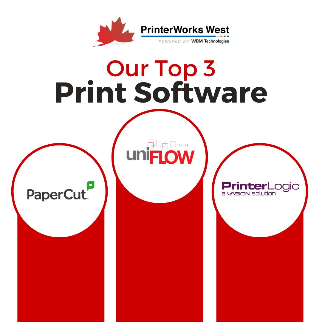 PWWsolutions's tweet photo. Our top software picks:
PaperCut: Gain insights and save on costs with detailed print usage analytics.
uniFLOW: Track costs precisely and streamline secure print releases.
Printlogic: Manage your fleet and support secure, mobile printing effortlessly.
#mps #managedprintservices https://t.co/hcB4zoGgxp