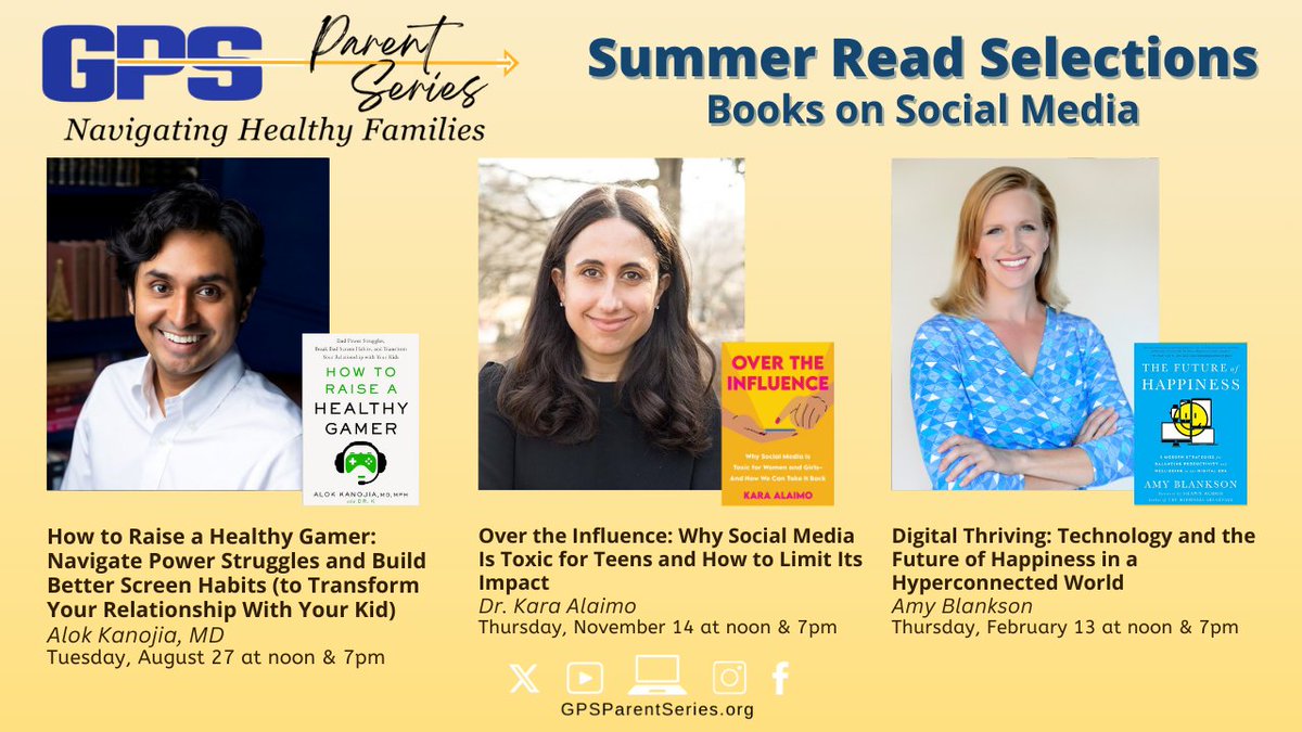 The kids may be back at school, but "summer" isn't quite over.  🌞 

Join GPS on Tuesday Aug. 27 for the truly insightful program How to Raise a Healthy Gamer: Navigate Power Struggles and Build Better Screen Habits with expert <a href="/dr_alokkanojia/">Dr. Alok Kanojia MD MPH</a>. 

GPSParentSeries.org/events/alok-ka…