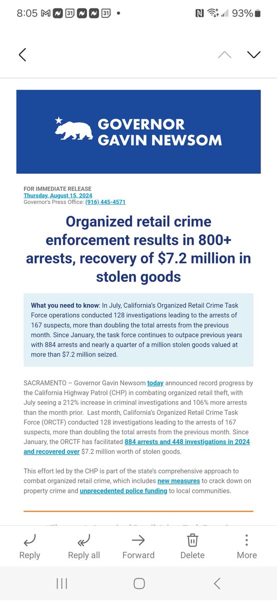 Tough on crime Gav now brags about stomping out theft and homeless encampments, but isn't answering why all of this happened on his watch and because of his criminal justice reform nonsense. #itsGavsfault