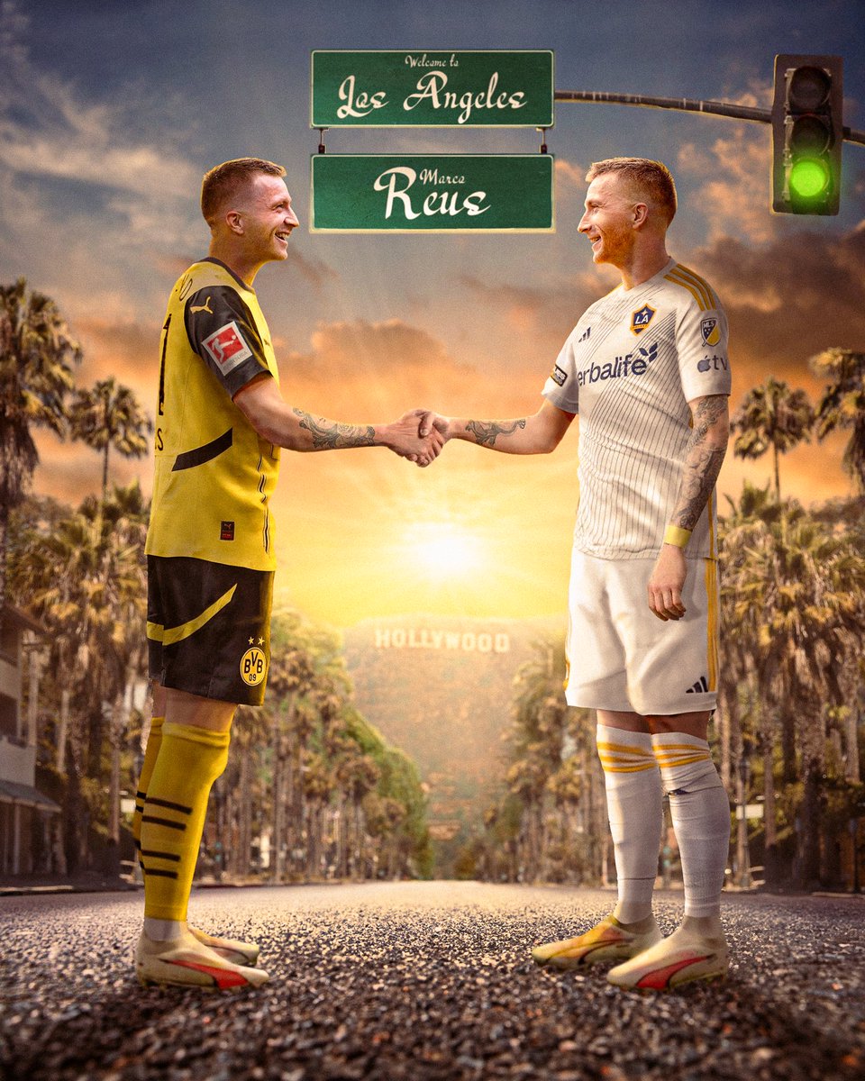 BVB's tweet photo. 🐐 Marco goes to Hollywood 🌴🎬 https://t.co/24VOLi2tYQ