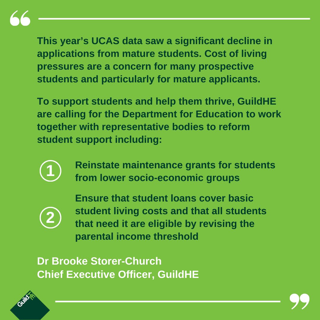 To support students and help them thrive, <a href="/GuildHE/">GuildHE</a> are calling for the DfE <a href="/educationgovuk/">Department for Education</a> to work together with representative bodies to reform student support ⬇️