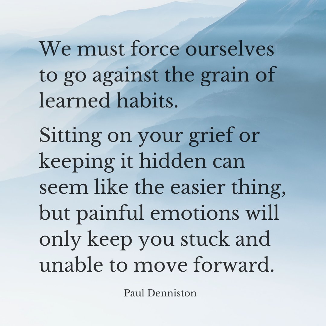 GriefYoga's tweet photo. To move forward, it's essential to fully feel and express your grief. Hiding painful emotions may seem easier, but it will only leave you stuck in your sorrow. Confronting these emotions head-on is difficult, yet necessary for recovery and growth. https://t.co/10pejSYGe6