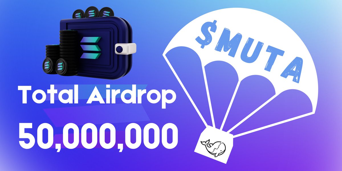 MutaVerseXYZ's tweet photo. MutaVerse’s $MUTA airdrop is gonna make y’all rich! We’re taking snapshots continuously.

For more airdrop chances, write a tweet on X with $MUTA &amp; #MutaVerse Drop your $SOL address, tag 3 friends, &amp; join Telegram! https://t.co/YMLwv71pWF