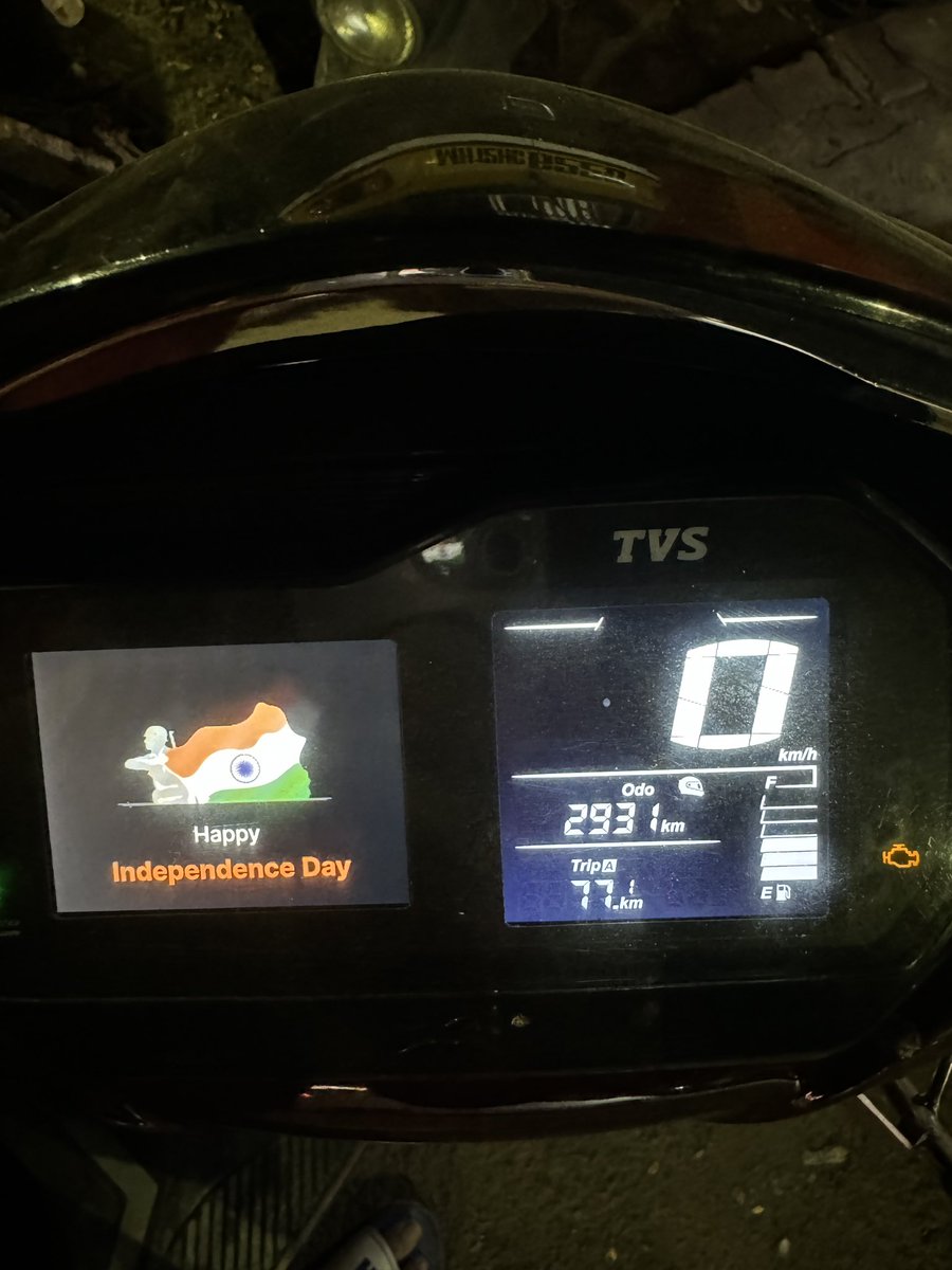 CryptoJackInd's tweet photo. Very nice to see the independence wises on TVS Jupitor @tvsmotorcompany https://t.co/s7a9boCyNQ