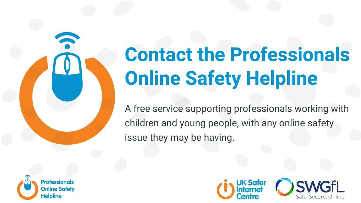 If you are a #teacher or professional working with young people and need help resolving online safety concerns, you can get in touch with the Professionals Online Safety Helpline for advice and support.

Find out more. 
swgfl.org.uk/helplines/prof…