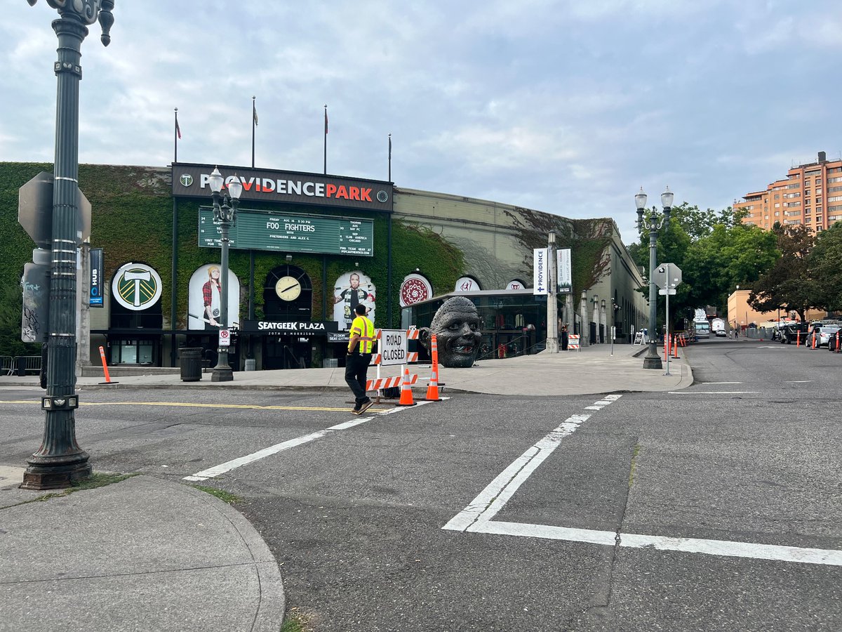 There’s already a lot happening at Providence Park this morning to get ready for <a href="/foofighters/">Foo Fighters</a> tomorrow night and it sure feels like a big deal down here. Makes me wish I was going to the show!