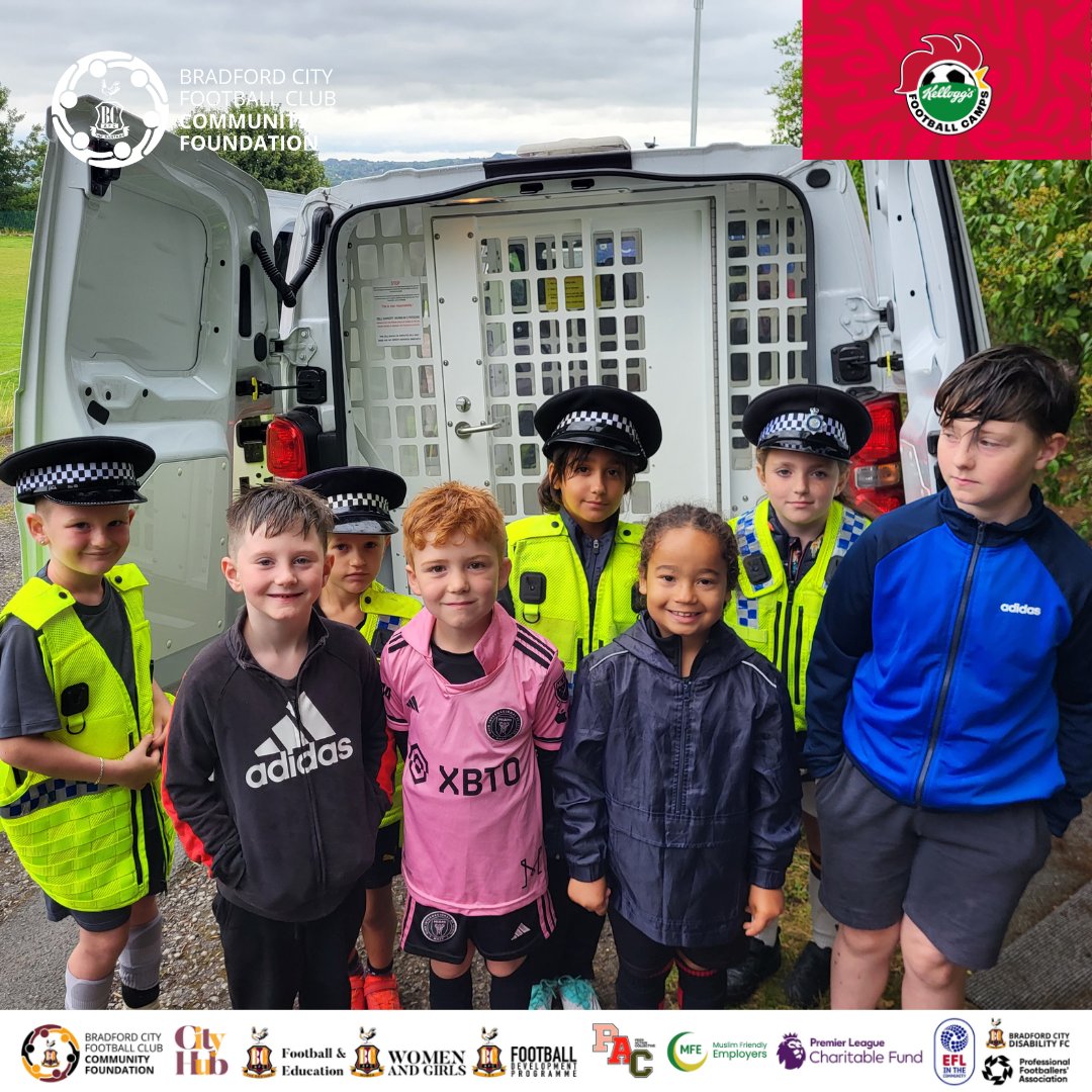 bcafc_cf's tweet photo. ⚽️ | #KelloggsFootballCamp

Fantastic day at our @KelloggsUKI #footballcamp at Idle 🐔

We had interactive workshops from @WYP_BDEAT and @WYP_CYBERADVICE, and @officialbantams’ Zac Hadi joined us for a Q&amp;A and a kickabout 👋 👇

#BCAFC | #CommunityFoundation | @EFL_Community https://t.co/QQqunVxvrI