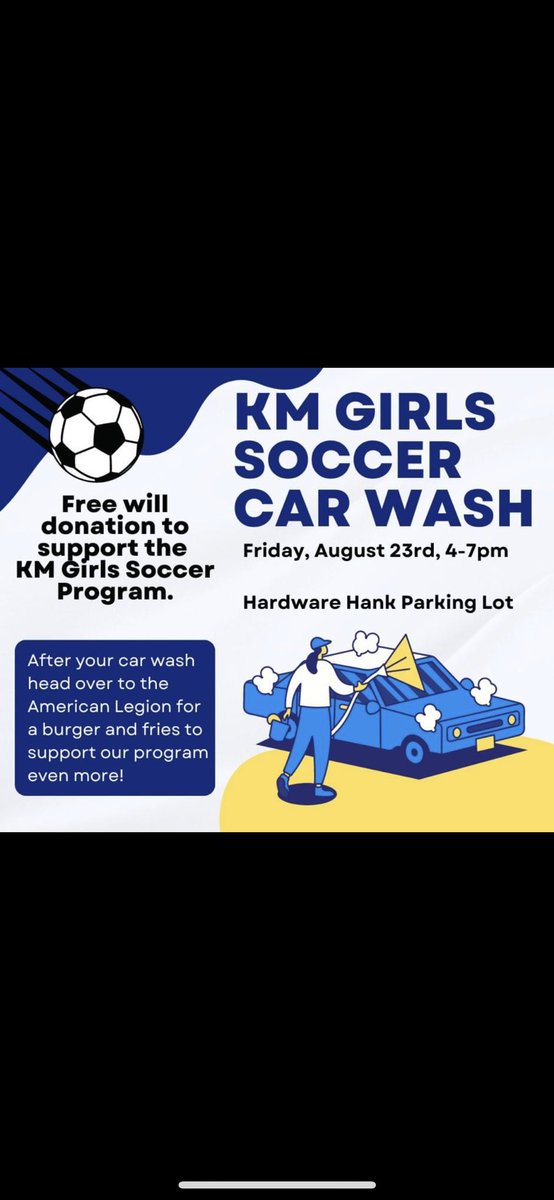 Tell a friend who will tell other friends!! 📣⚽️Please support our squad and get a fresh wash!