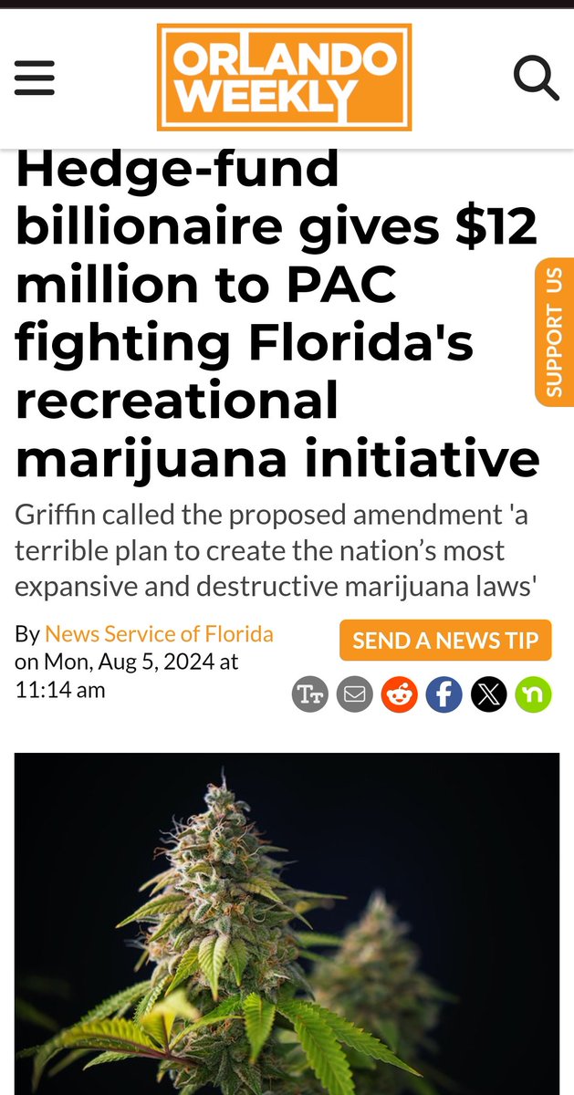 hippie_funny's tweet photo. Getting ready to Drop my new song about ~
Citadel Securities CEO Ken Griffin donating $20 million to the "Keep Florida Clean" initiative 
20 million to defeat Amendment 3 Recreational Marijuana in FL 🖕
#AMC #HYMC #GME #ApesWin https://t.co/0bf6Pinihu