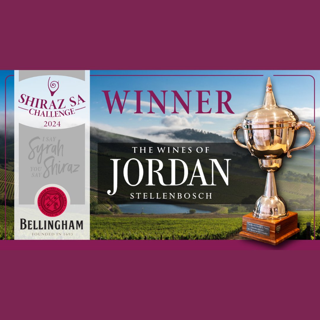 2024 SHIRAZ SA BELLINGHAM BERNARD PODLASHUK TROPHY WINNER
With the criteria of excellence, innovation, creativity, sustainability, and social responsibility - Congrats to <a href="/Jordan_Wines/">Jordan Wine Estate</a> for winning the 2024 Shiraz SA #BellinghamWinesBernardPodlashukTrophy
#ShirazSA #Vinventions