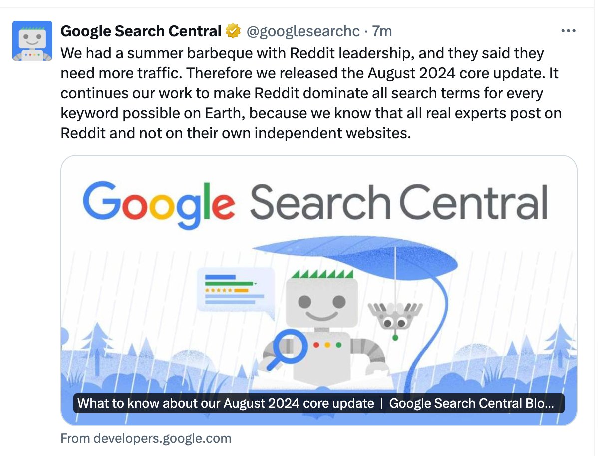 A new Google core update is happening right now, and the actual, unpublished official statement was leaked 👇

#seo #google