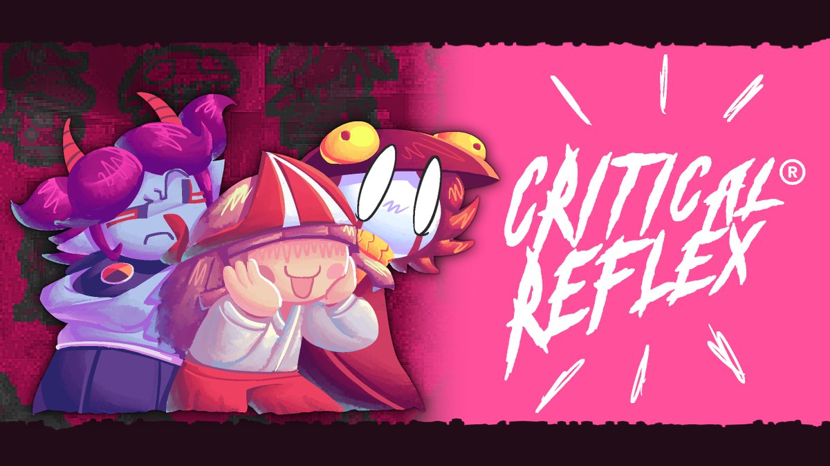 HUGE NEWS!! GIMMIKO will be published by CRITICAL REFLEX! 🎲🎉
And not just that! The demo will be soon receiving an update featuring updated visuals, gameplay, dialogues and translations! Stay tuned!!
(Awesome celebratory artwork by @pollyanoid!!)
<a href="/critical_reflex/">CRITICAL REFLEX</a>