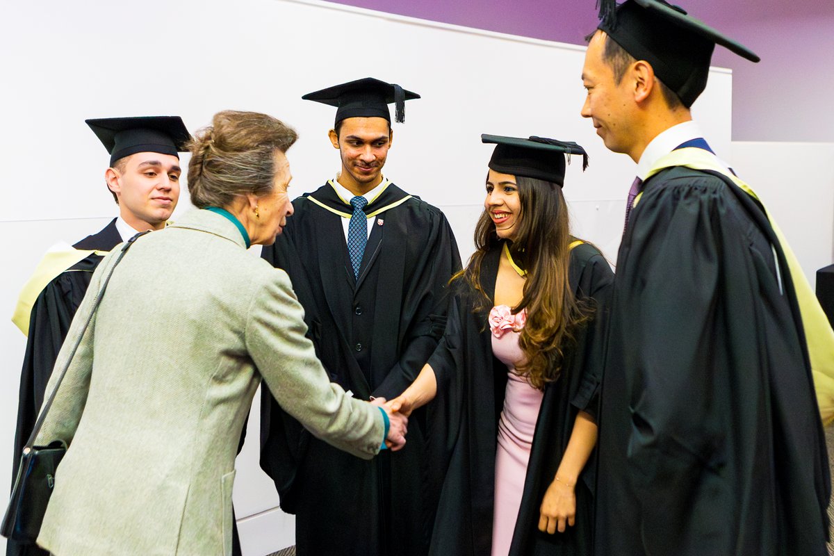 Her Royal Highness The Princess Royal meets a selection of students