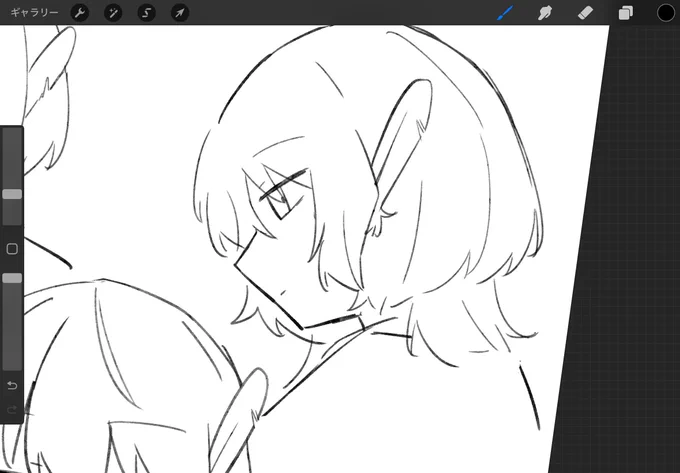 この角度の顔なら描けるようになりましたよ 