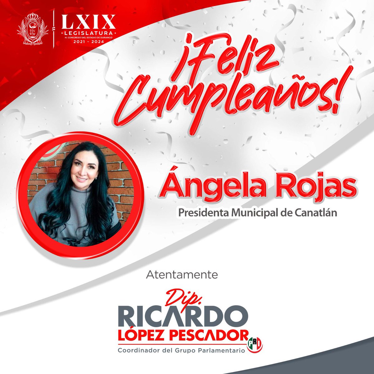 Estimada Presidenta <a href="/Angela_RojasR/">Ángela Rojas</a>, deseo que pases un excelente cumpleaños en compañía de tus seres queridos.

¡Te mando un abrazo! 🎉
