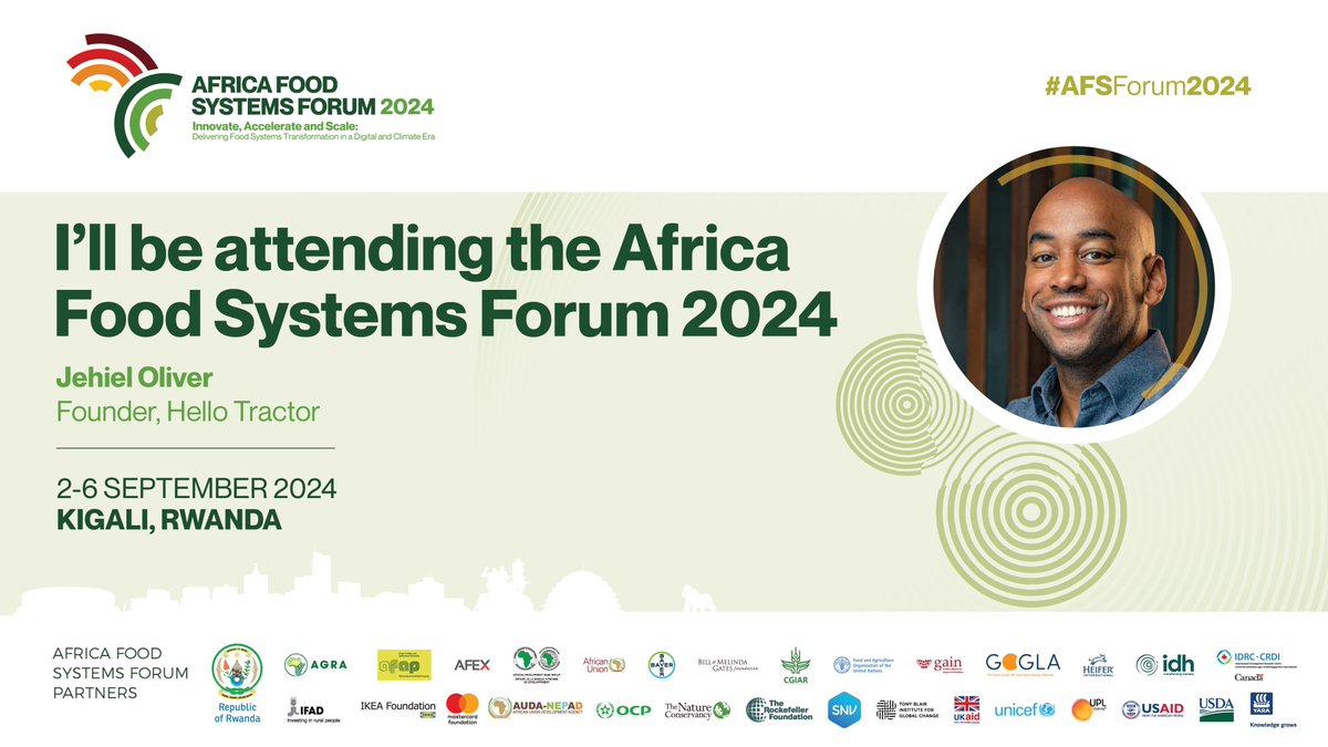 Join us for the Africa Food Systems Forum 2024 from September 2nd - 6th in Kigali, Rwanda.  

This year's theme is Innovate, Accelerate, and Scale: Delivering Food Systems Transformation in a Digital and Climate Era. #AFSForum2024   

 Register🔗agrf-inperson.com/?v=20

<a href="/Jehiel/">life</a>
