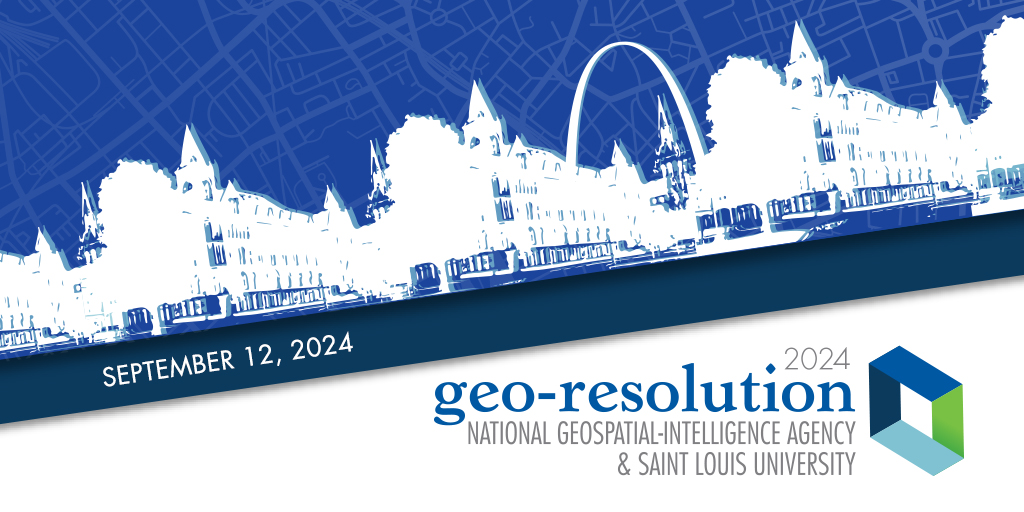 NGA_GEOINT's tweet photo. Registration is now open for the 2024 Geo-Resolution Conference at @SLU_Official on Sept. 12! #GeoRes24
This year's theme focuses on how #geospatial models help solve many of the world's most critical problems.
Check out the agenda and register here ➡️
https://t.co/PkvTSSoIum https://t.co/QenQGrD6Ny