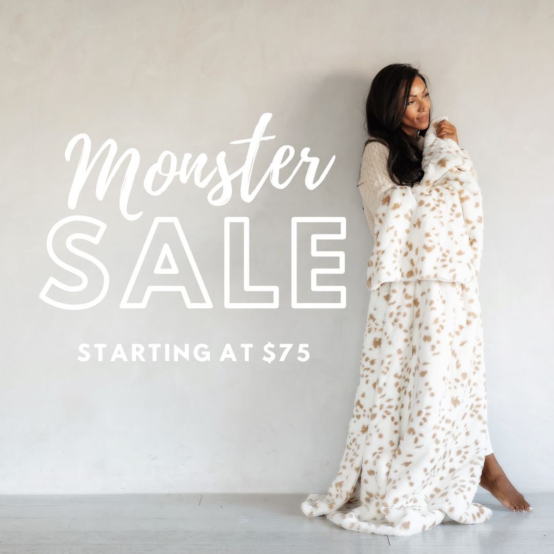 You won’t want to miss this! Shop our Monster sale in store and online today! 🩵 #minkycouture