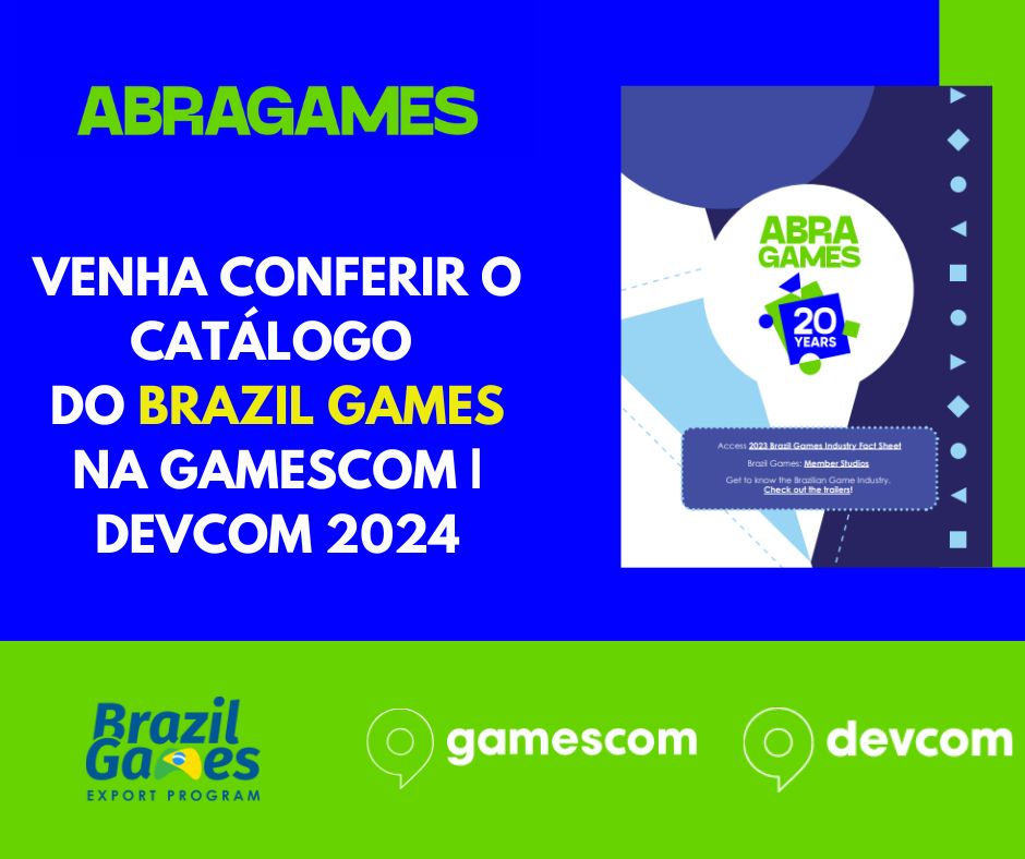 Animados para a Gamescom que vai rolar esse mês na Alemanha??
Pois venham conferir o catálogo do Brazil Games com os estúdios brasileiros e os jogos que vão ser levados para o evento!! 🎮 Chequem o link: brazilgames.org/our-actions/br…
