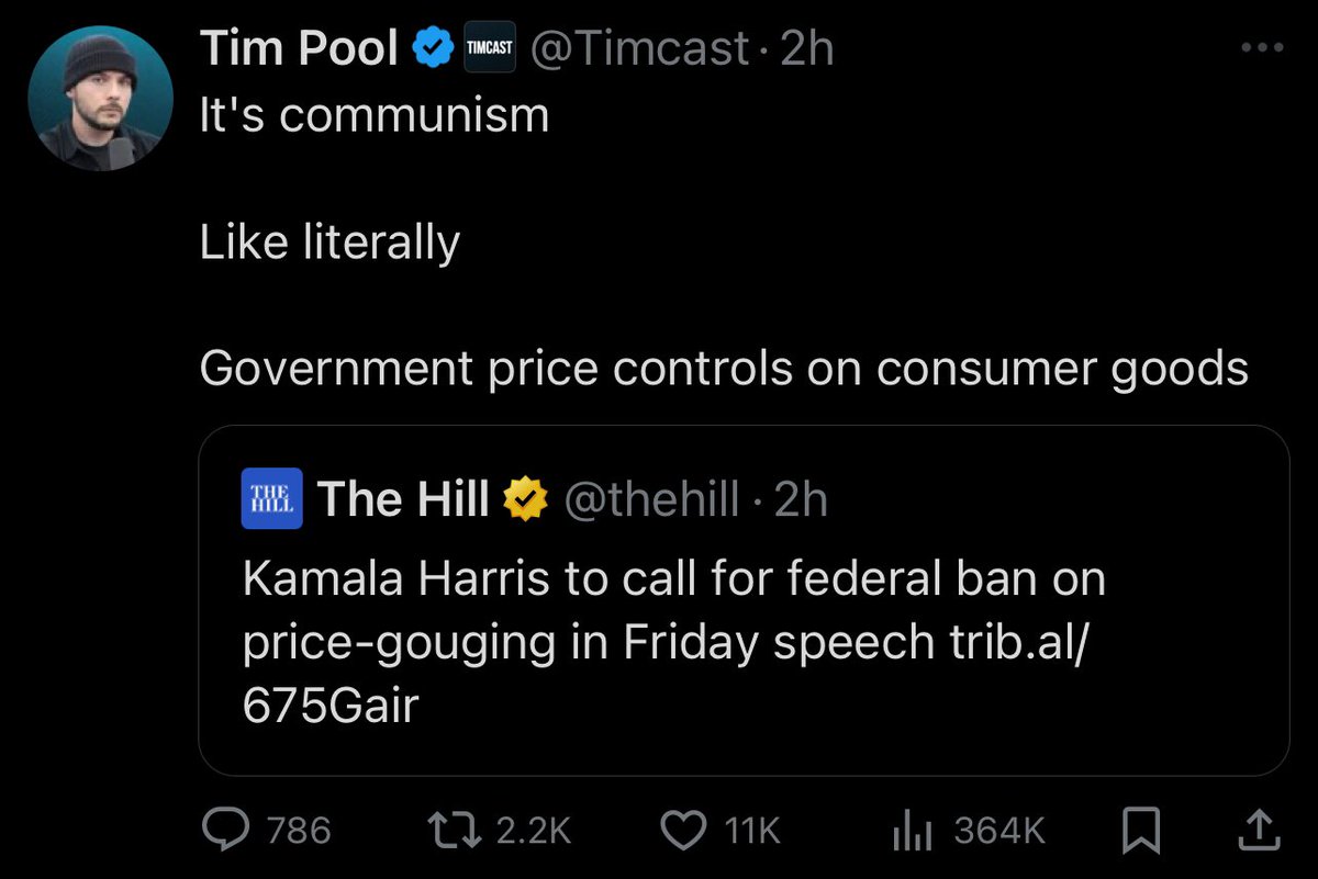 esjesjesj's tweet photo. Not getting price gouged is communism https://t.co/nErPw1SijG