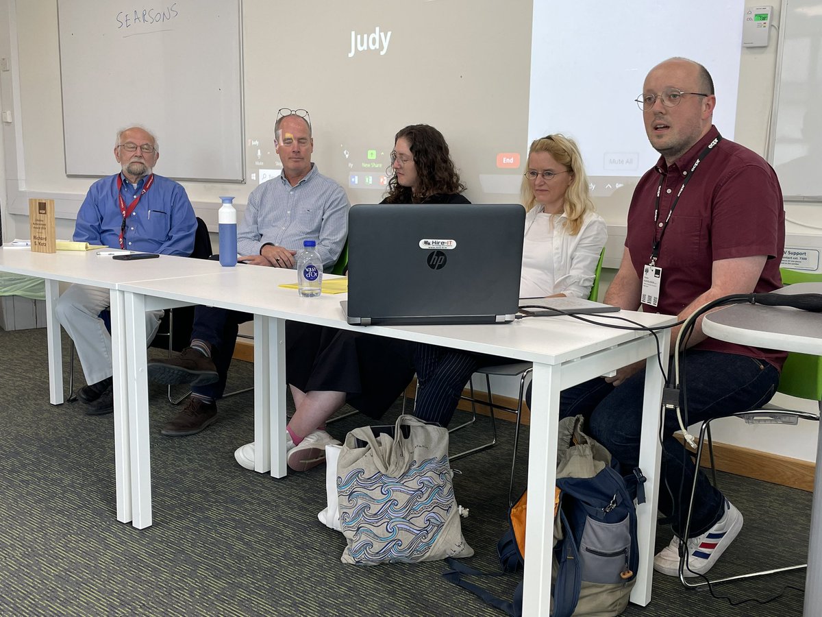 Wonderful to see so many familiar faces at the <a href="/ECPR/">European Consortium for Political Research</a> panel to honour the career of Lifetime Achievement Award winner Richard Katz - with Tristan Klingelhofer, Nicole Bolleyer, Marcin Walecki, Alona Dolinsky &amp; @dfarrell_ucd #ecprgc24