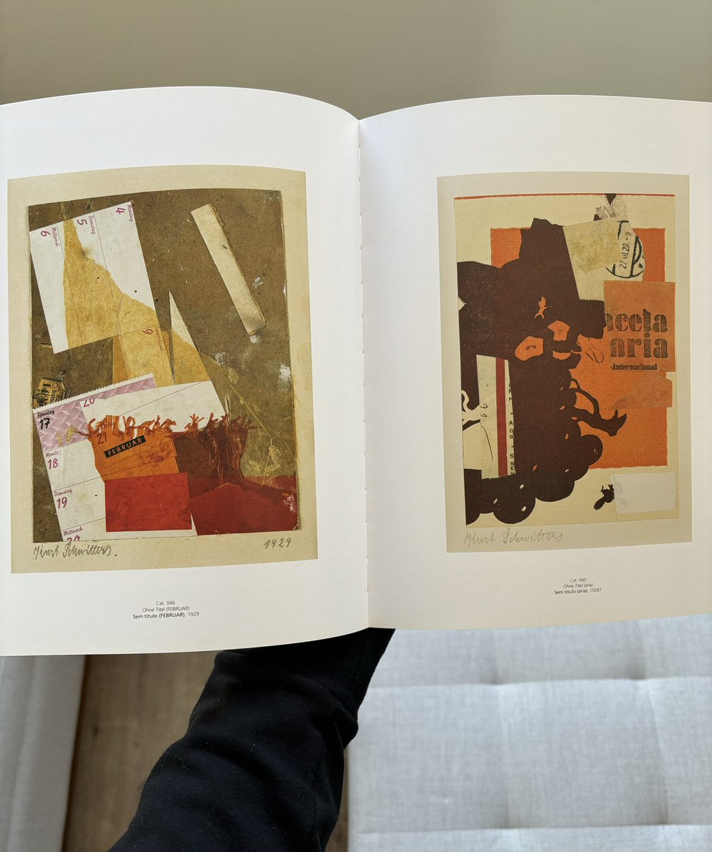 sfeatherart's tweet photo. Added a beautiful new book to my collection ☺️📚 a catalogue from a past exhibition of work by Kurt Schwitters at the Museu Oscar Niemeyer, Curitiba, Brazil #artbook #livrosdearte #kurtschwitters https://t.co/HqVvxdWLW0