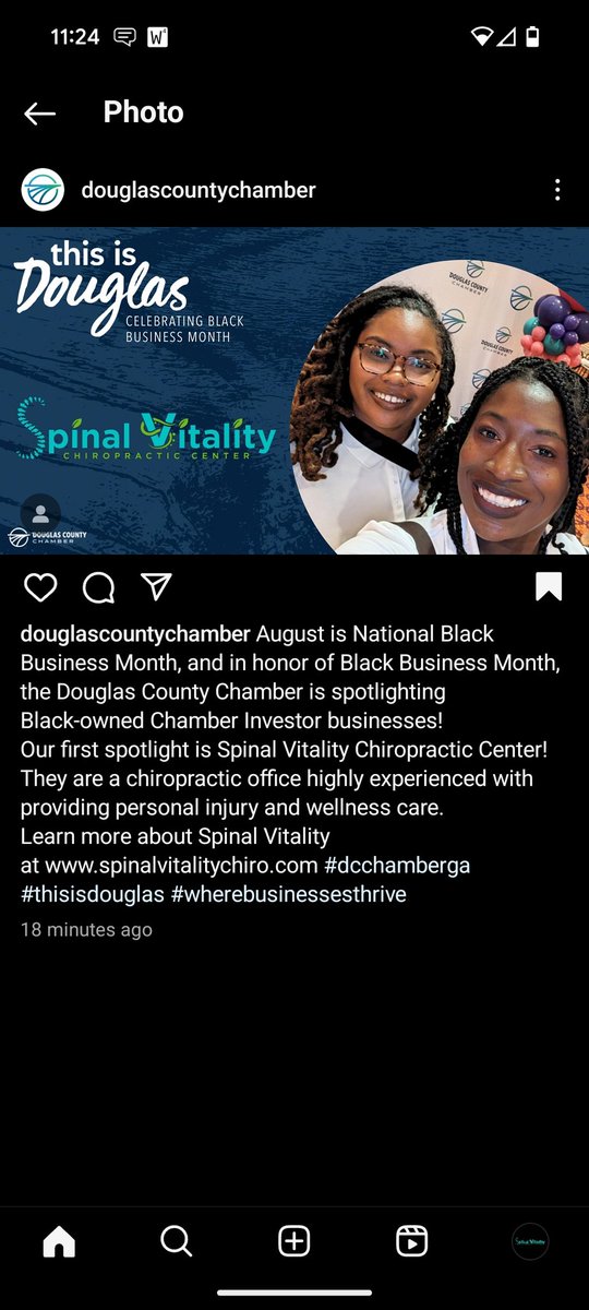 ElleDizzy's tweet photo. Look who got highlighted by the Douglas County Chamber 😊 #SpinalVitality HealthIsWealth https://t.co/82XsYLgvTC