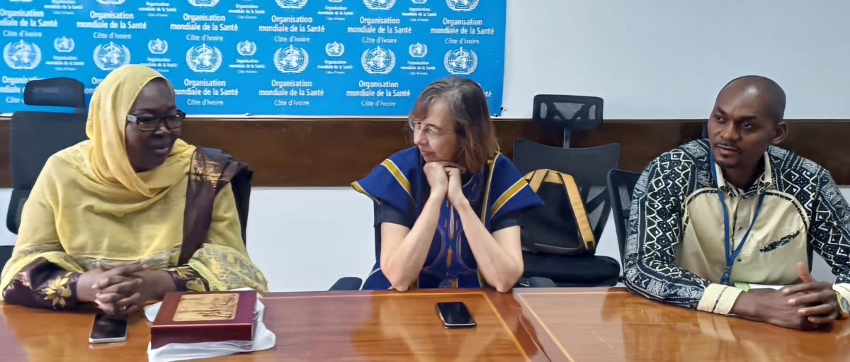 OmsCotedivoire's tweet photo. Coopération @AmbCanCI @OmsCotedivoire - Avant son départ définitif,  @NicoleGesnot, félicite l'OMS pour son excellent leadership en tant que chef de file des PTF santé. Elle est venue temoigner de l'excellence de la coopération entre l'OMS et le Canada.  @ONU_CIV @WHOAFRO https://t.co/nkta60ekvU