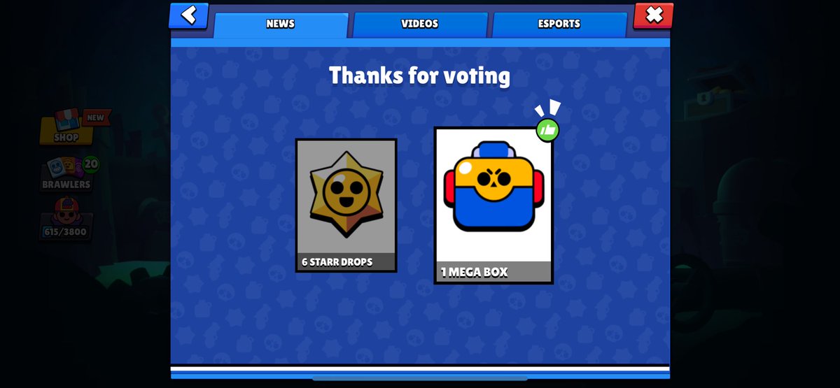 Evil_trixe's tweet photo. Vote for mega boxes because rhymes with fox #BoxVsDrop #Brawlstars https://t.co/wOYSmDlRby