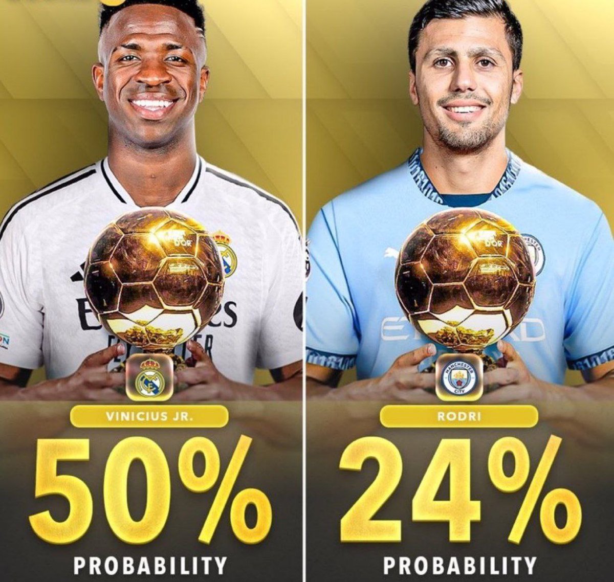 Jaralite1's tweet photo. 🚨 BREAKING: Current Ballon d’Ors odds. #Score90 https://t.co/ExW2DRjYOC