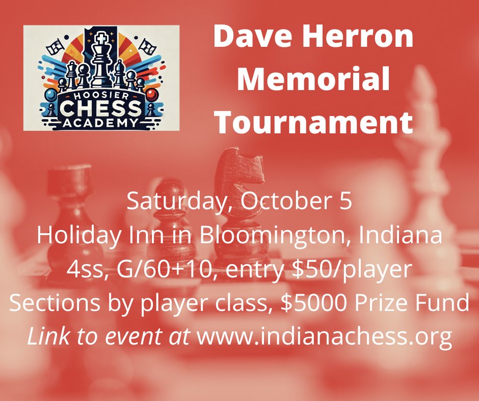IndyChessClub's tweet photo. Four upcoming Indiana tournaments by other organizers.  Let's support them! https://t.co/4G12eIqUSy
