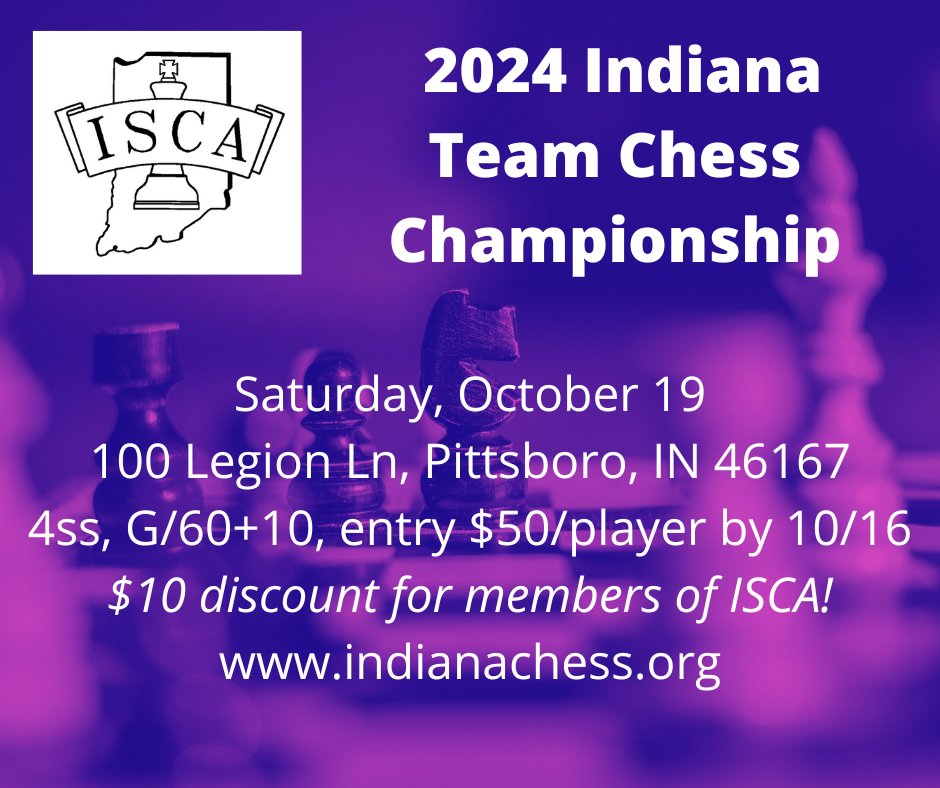 Four upcoming Indiana tournaments by other organizers.  Let's support them!