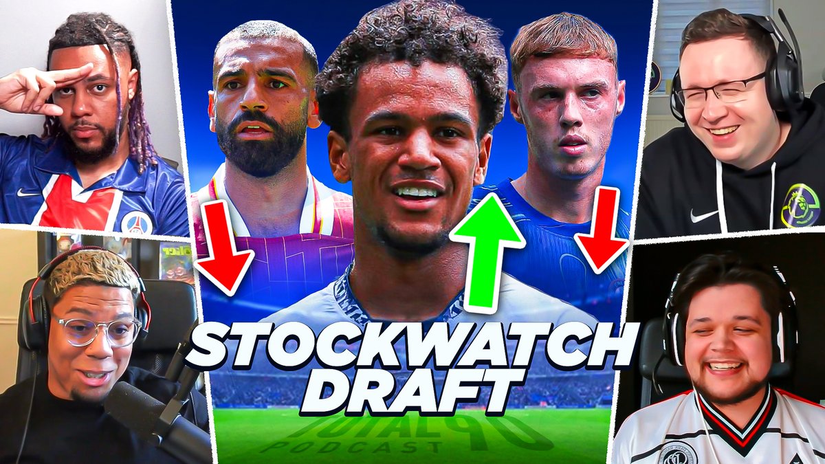 Total90Pod's tweet photo. First episode back: There. We. Land. 🚨

You guys asked for the Drafts to return and the Stocks return, so we've combined them both for max chaos🤣

🔗 Ep.47 - https://t.co/wMcnNNqra9 https://t.co/hXh5IAMMys
