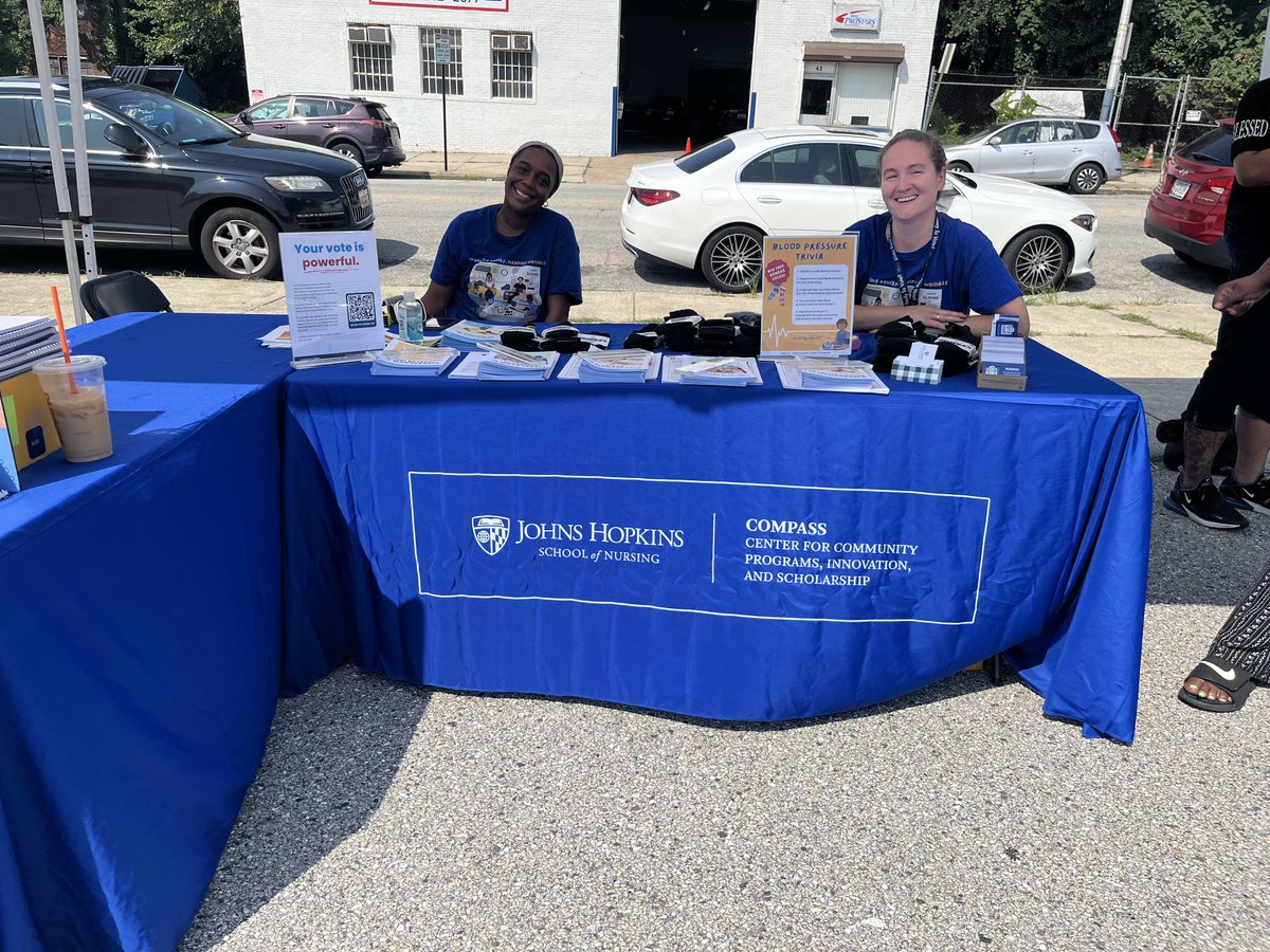 Johns Hopkins ICTR (@ictrjhu) on Twitter photo Another beautiful day at Broadway Overlook in #Baltimore! Join us at <a href="/baltoconnect/">Baltimore CONNECT</a> <a href="/SONSofPhoenix1/">SONS of Phoenix</a> #RICHfoundation resource fair! Stop by <a href="/KimmelCOE/">Kimmel Cancer Center COE</a> <a href="/HopkinsMedicine/">Johns Hopkins Medicine</a> <a href="/JHUSON_COMPASS/">JHUSON COMPASS</a> booths for BP screening, health info & giveaways! Another beautiful day at Broadway Overlook in #Baltimore! Join us at <a href="/baltoconnect/">Baltimore CONNECT</a> <a href="/SONSofPhoenix1/">SONS of Phoenix</a> #RICHfoundation resource fair! Stop by <a href="/KimmelCOE/">Kimmel Cancer Center COE</a> <a href="/HopkinsMedicine/">Johns Hopkins Medicine</a> <a href="/JHUSON_COMPASS/">JHUSON COMPASS</a> booths for BP screening, health info & giveaways!