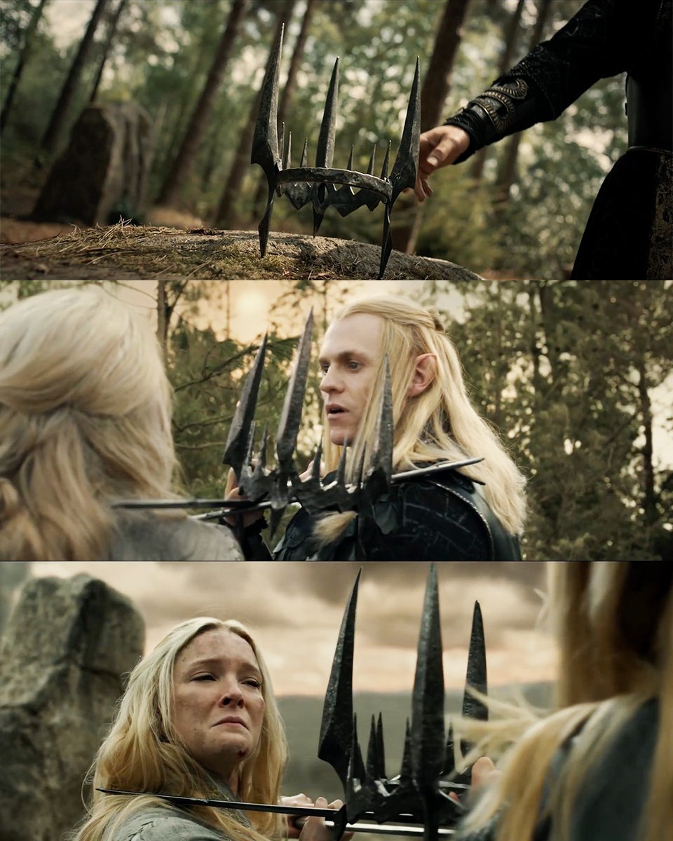 PrimeVideoBR's tweet image. ISSO DAQUI É ✨CINEMA ✨ eu sei que vocês também gritaram assistindo ao reencontro de Sauron com Galadriel #OsAnéisdePoder