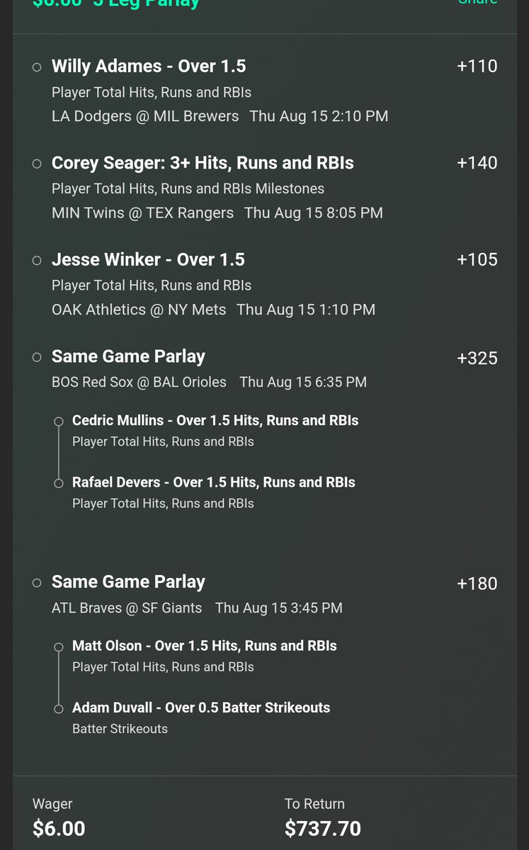 bet_philly's tweet photo. 🚨 Thursday MLB ⚾️ 🚨
Pitchers, hitters & home run bashers. Play your faves solo, make your own or tail. Be responsible about it.
#gamblingX #mlbbets #mlbparlay #bet365 #hitterprops #strikeoutprops #pitcherprops
#homerunprops
#samegameparlay https://t.co/6a6VKxdicu