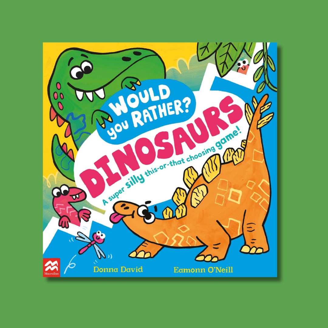 🦖 Would You Rather? Dinosaurs, illustrated by the incredible <a href="/eamostudio/">Eamonn O'Neill</a> and brought to you by @macmillankidsuk, takes you on a dino-mite adventure filled with fun choices and roarsome illustrations!