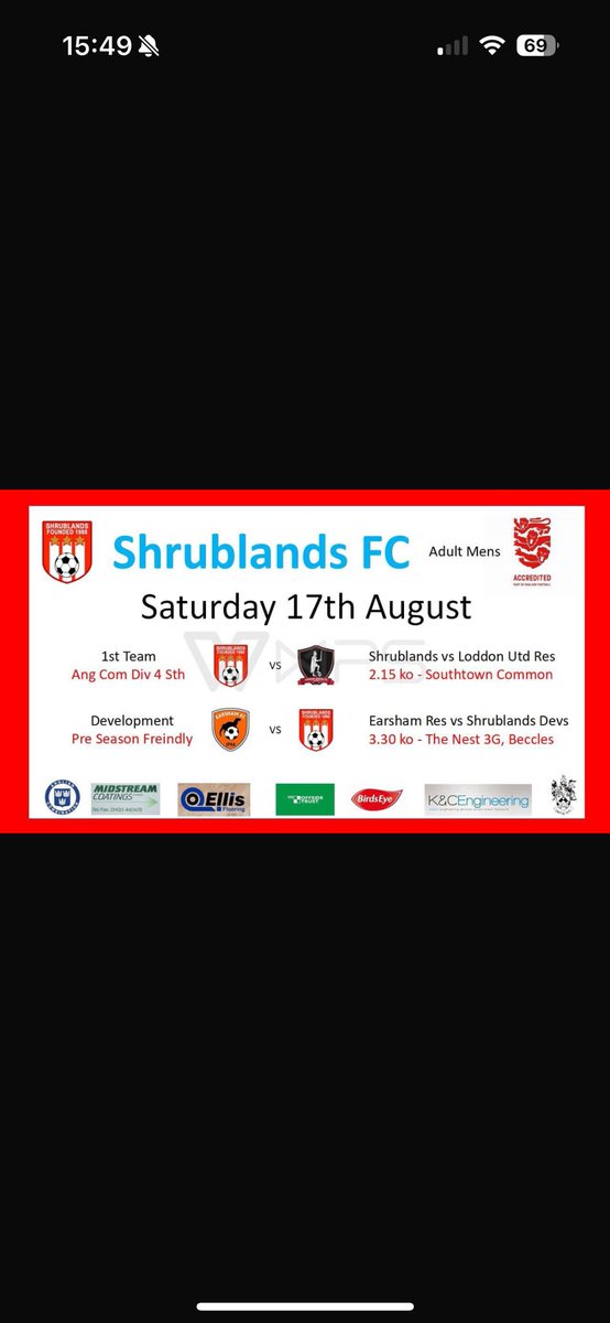 Shrublands Fc Mens tweet media