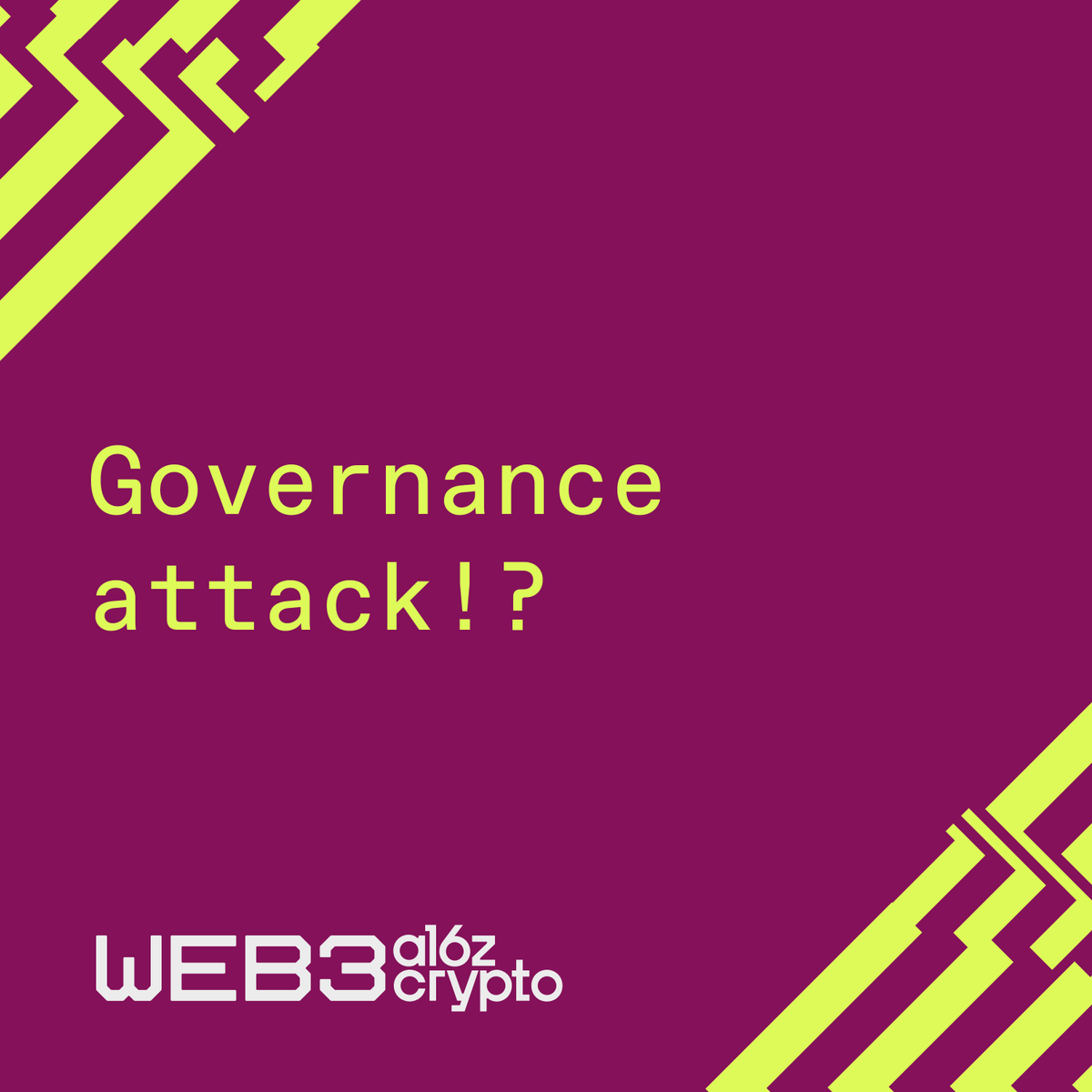 a16zcrypto's tweet photo. In this new episode, we not only break down the recent Compound “governance attack” -- including discussing whether that's the right label for it or not -- but also cover online vs offline governance attacks in general, possible solutions to such governance attacks in the specific, and more.

with @ahall_research @eddylazzarin @0xShuel  @smc90 

🎙
