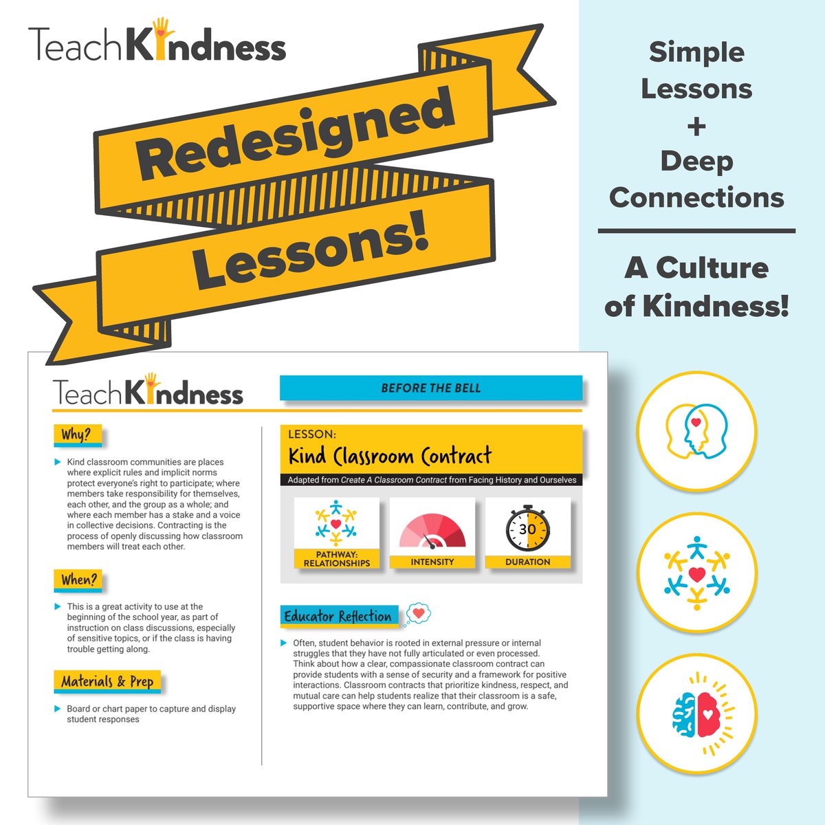 A new school year = a fresh start for students and teachers! As you establish your classroom culture, teach students how to be kind.

Access our free, research-backed lessons at weteachkindness.org.
