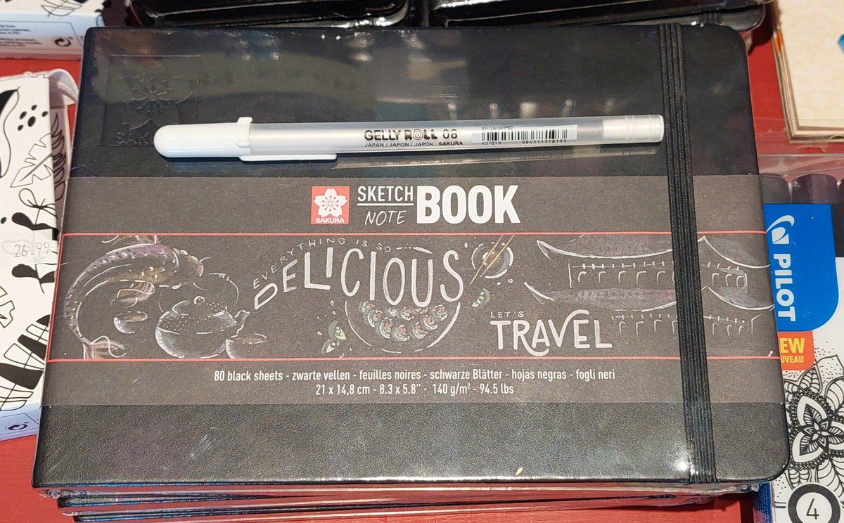 Summer sketching? Try white pen on black pages  #getcrafty