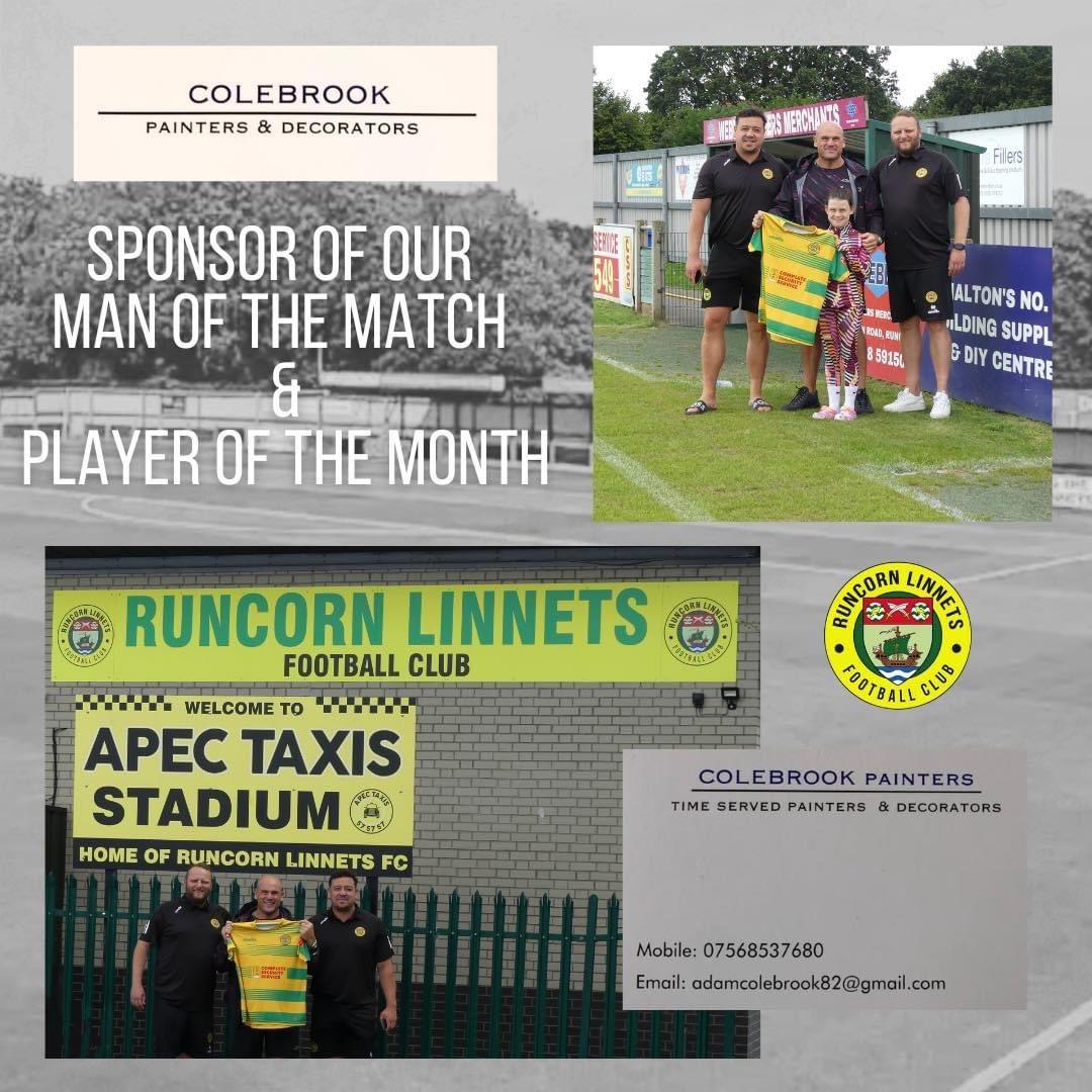 🙏 A huge thank you to Adam at Colebrook Painters and Decorators for sponsoring our team for the season. ⚽️ 

💛💚 Adam will be the sponsor of our Man of the Match and our Player of the Month awards! 🏆 🍾