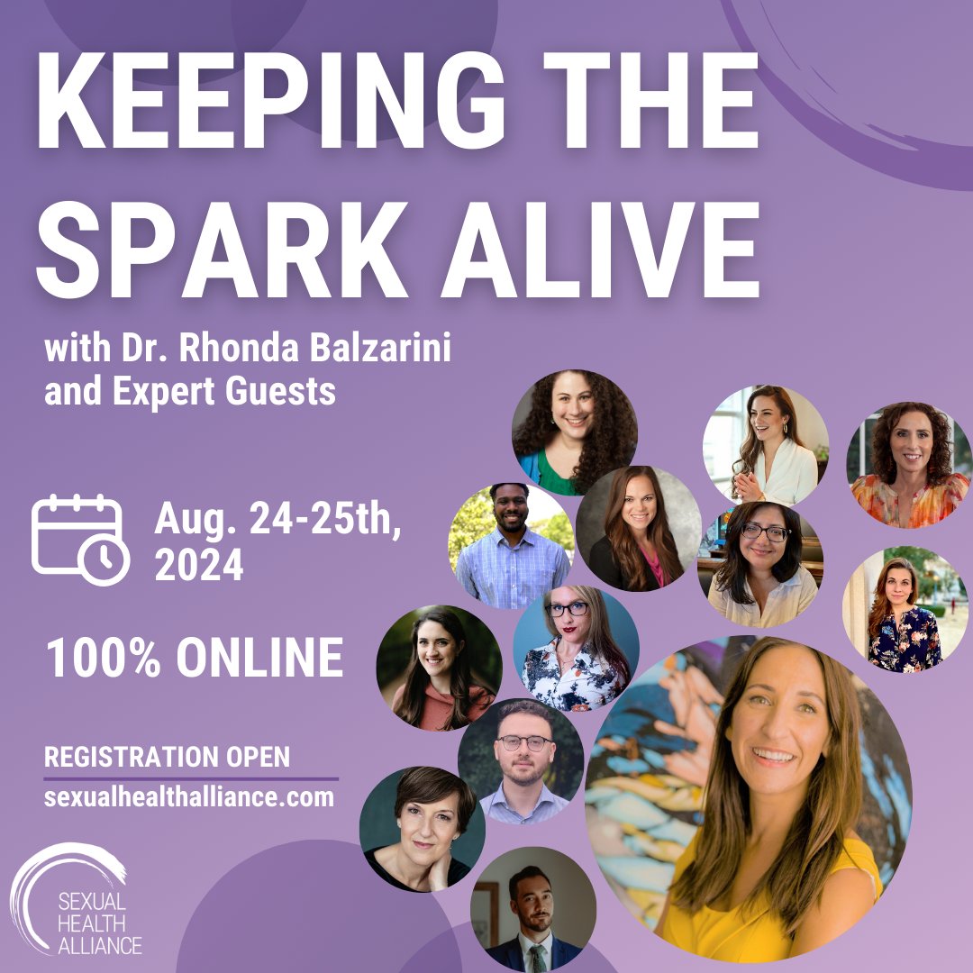 It's time to come together for another sexceptional event! SHA's Keeping the Spark Alive Summit is next weekend, August 24th-25th, and will feature an incredible line-up of sexuality research professionals.

To learn more about the event or register, see: sexualhealthalliance.com/keeping-the-sp…