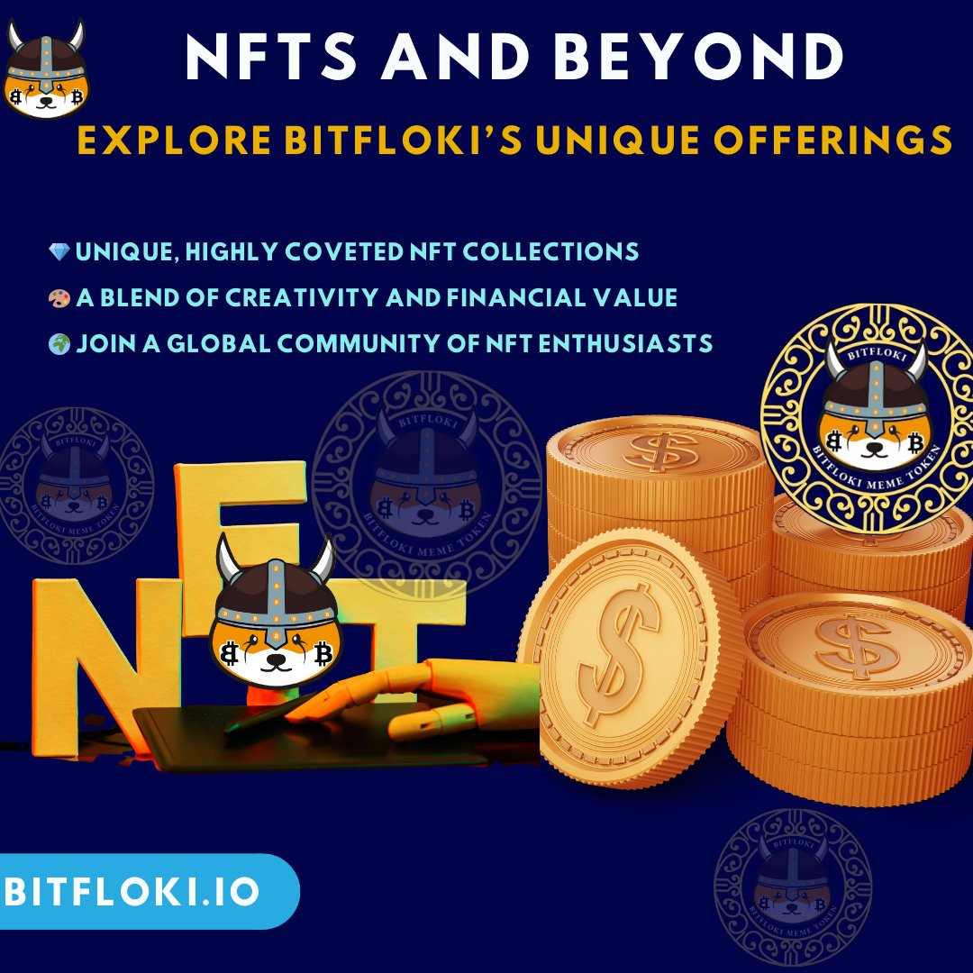 BitFloki_io's tweet photo. 💎 NFTs and Beyond: Explore BitFloki’s Unique Offerings!
💎 Unique, highly coveted NFT collections
🎨 A blend of creativity and financial value
🌍 Join a global community of NFT enthusiasts
#BFLOKI #BitFlokiNFTs #CreativeCrypto #NFTCommunity https://t.co/20P9lHPopK
