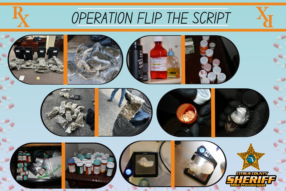 SheriffCitrus's tweet photo. CCSO's OPERATION "FLIP THE SCRIPT" TAKES DOWN OPIOID PILL MILL
https://t.co/jySEA8ZQsQ
#CCSO #OperationFliptheScript #CCSOTIU
1726 https://t.co/kRxNJR4UnS