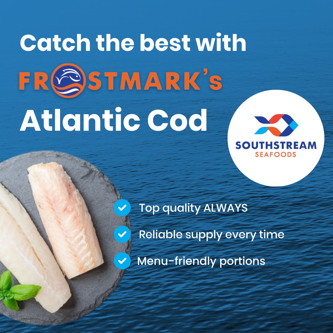 SouthstreamSfds's tweet image. 🎣 Experience premium taste and #quality in every bite of this #Frostmark #Atlanticcod. Whether it&apos;s fish tacos or fish sticks, Frostmark cod is the #menu choice you can count on. 

Click the link in our bio!

#HealthcareIndustry #Restaurants #Casinos #FoodDistributors