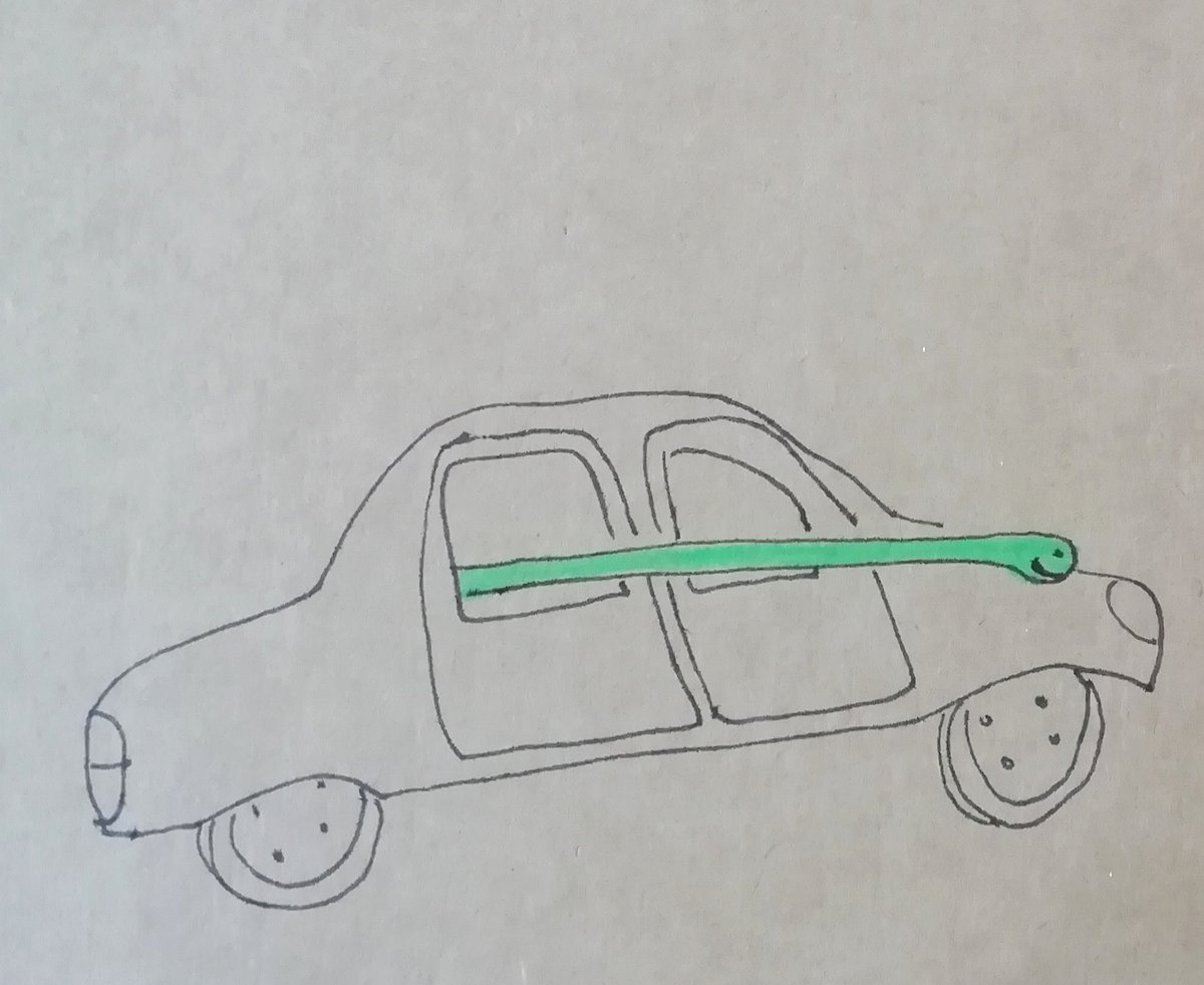 Mein Brontosaurus liebt Autofahrten #automobile #Car #doodleart
